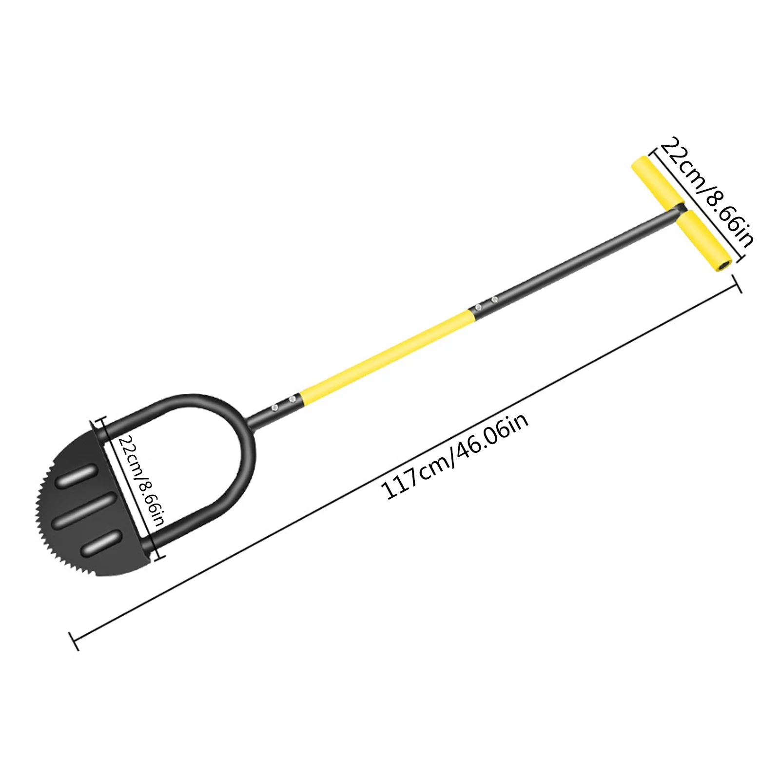 Gardening Tools Hand Edging Shovel Half Moon Grassland Edger Serrated Grassland Edging Tool