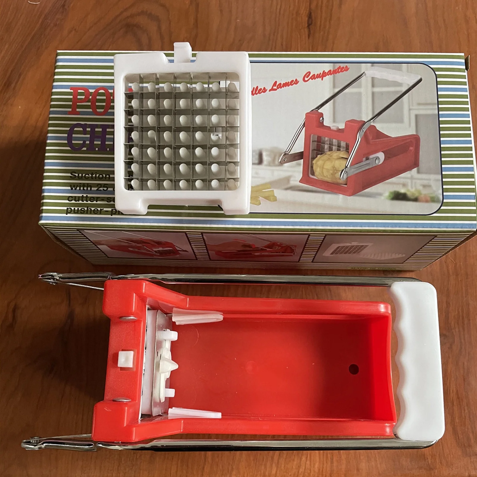 Stainless Steel French Fry Cutter Potato Vegetable Slicer Chopper Dicer With 1 Or 2 Bits Utility Tool