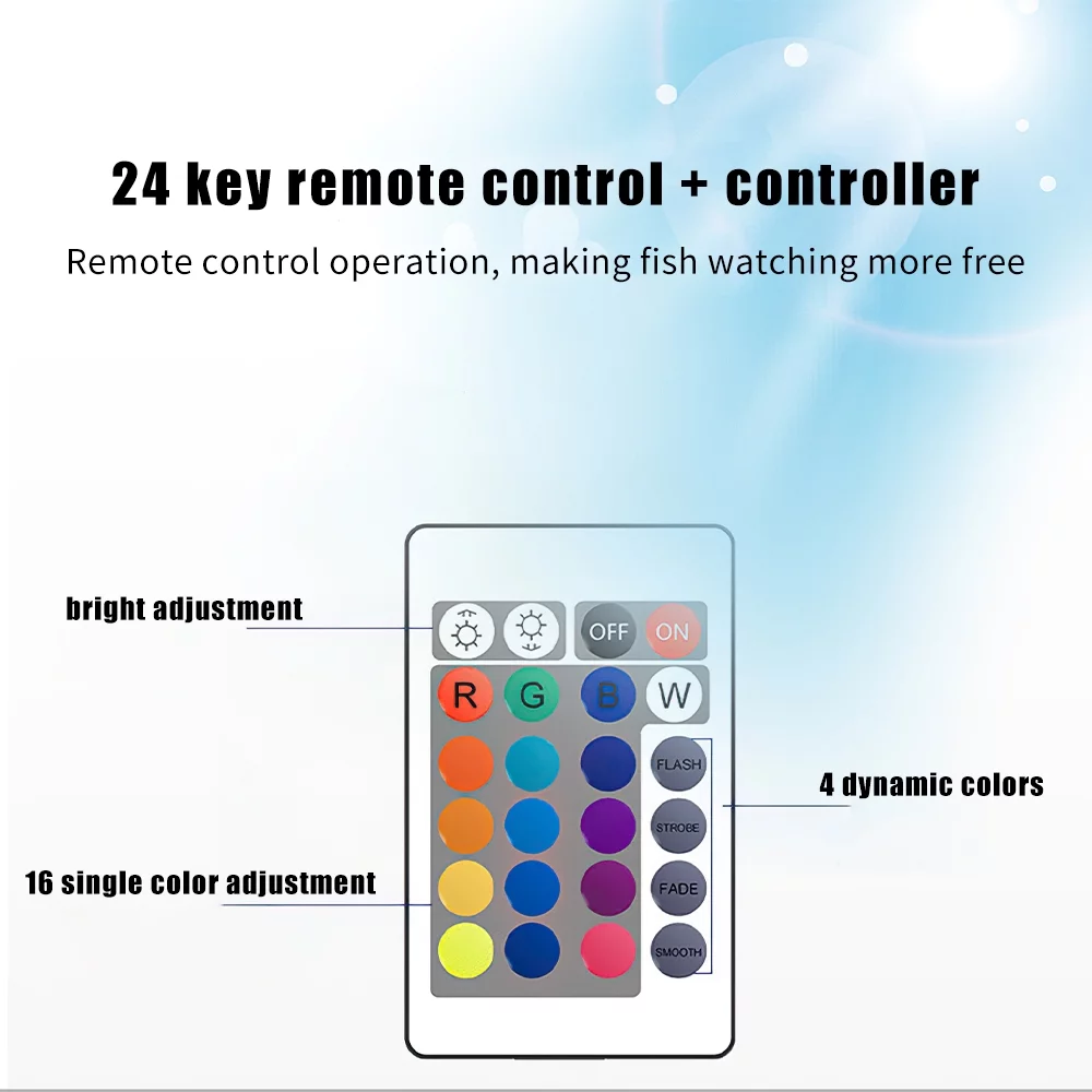 Submersible 36 LED RGB Pond Spot Lights Underwater Pool Fountain IP68+IR Remote