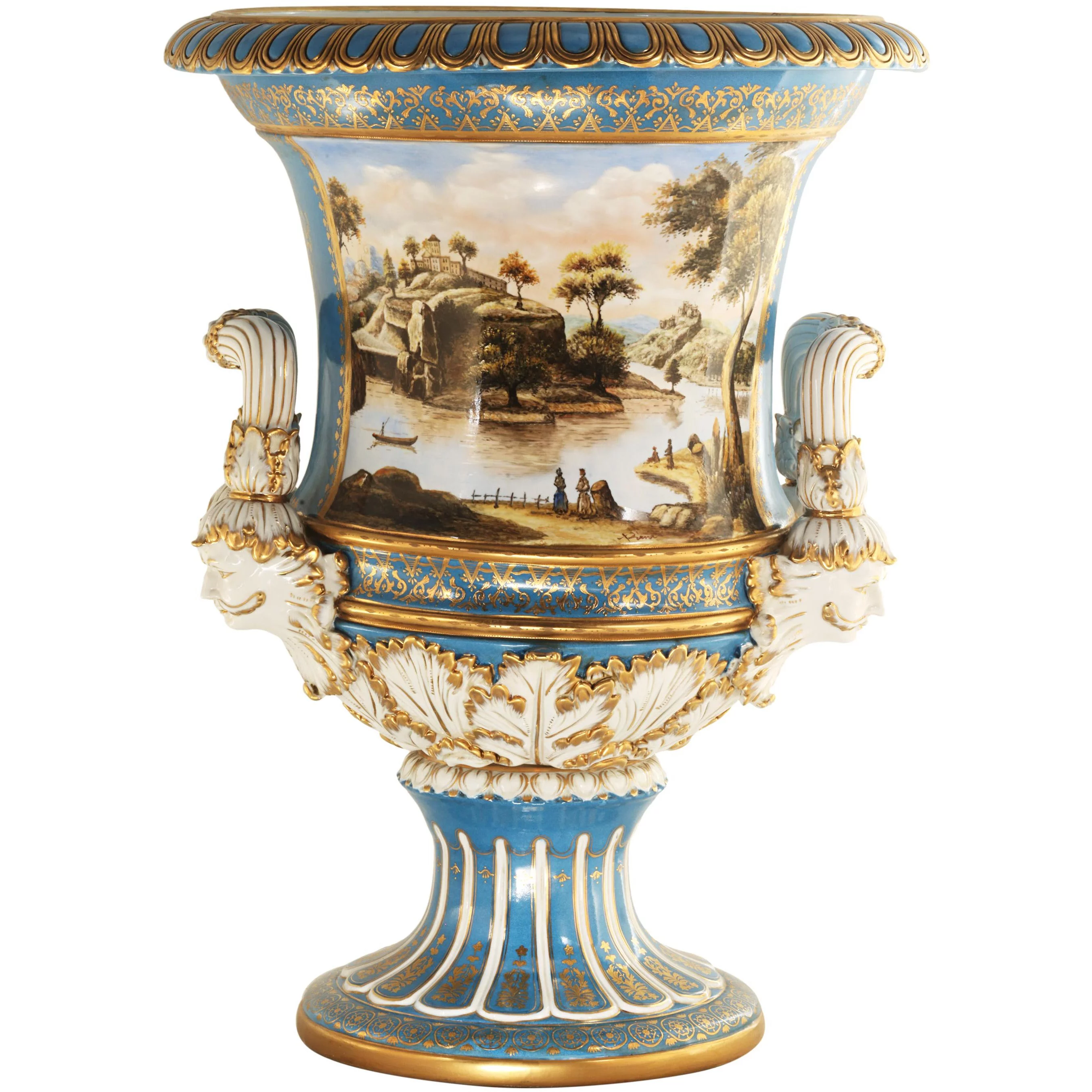 Large Landscape Krater Pot