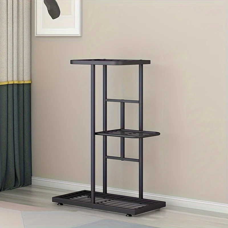 Plant rack 3-layer indoor metal flower rack suitable for multi-plant corner high flower rack suitable for courtyard garden living room balcony bedroom