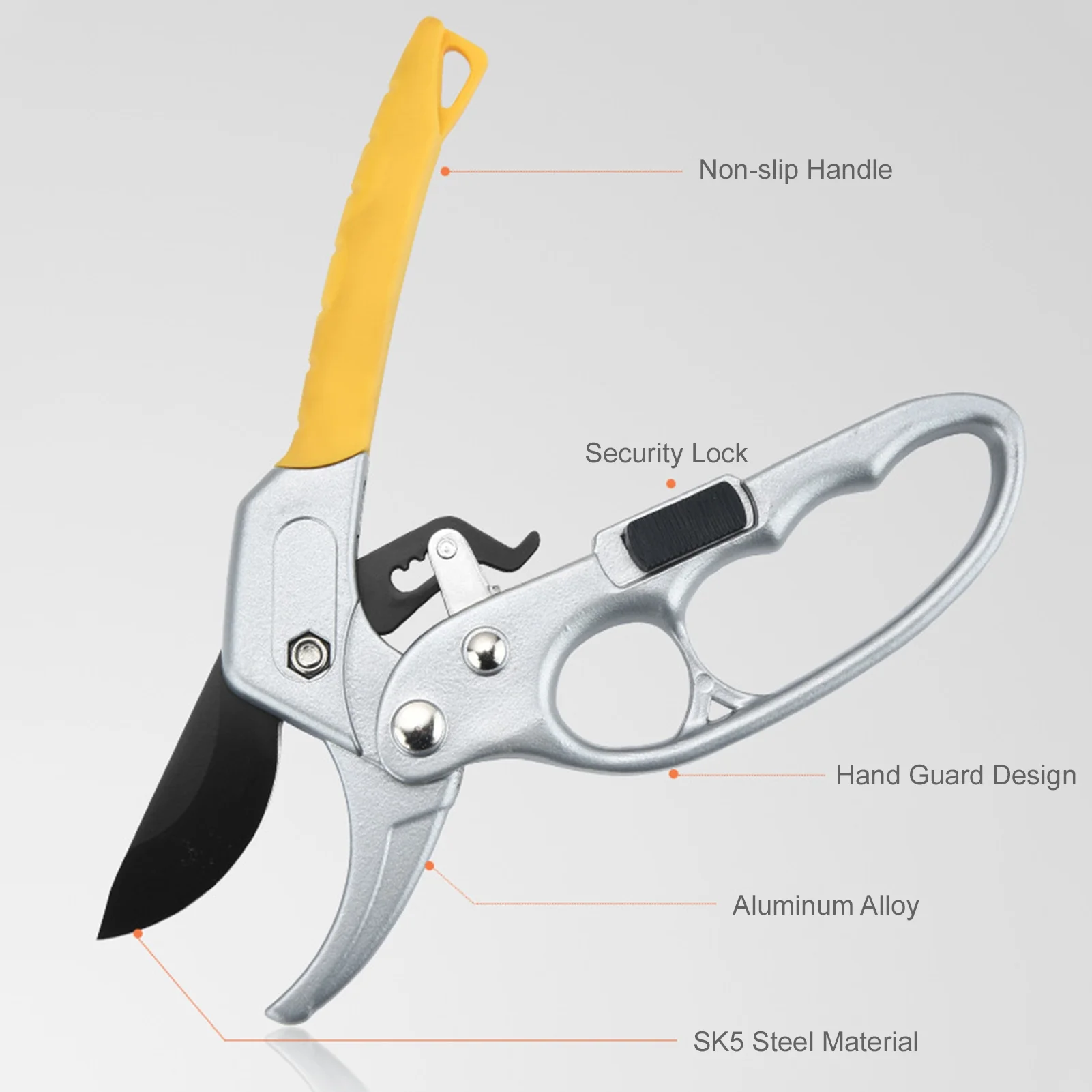 Secateurs Steel Blade Pruning Shears with Ergonomic Handles Gardening Pruning Scissors Bonsai Cutters Gardening Tool Kit for Plants Rose Flowers Fruit Trees