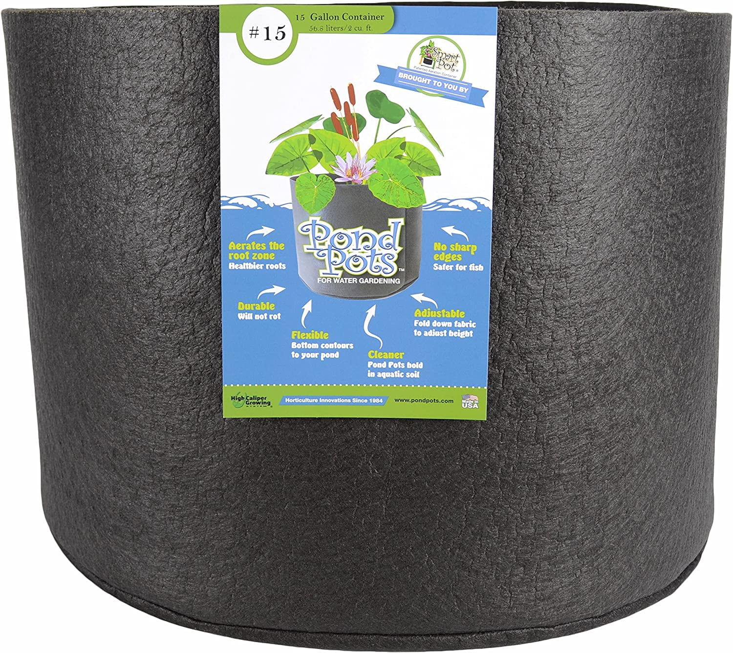 SMART POT 15 Gallon Fabric Grow Bag Pond Pot