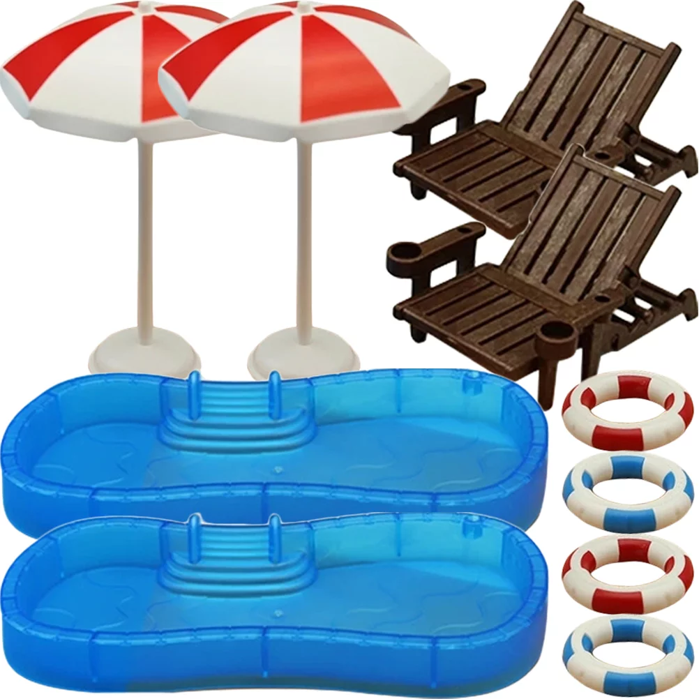 Zonh Doll House Pool Set with Accessories & Props