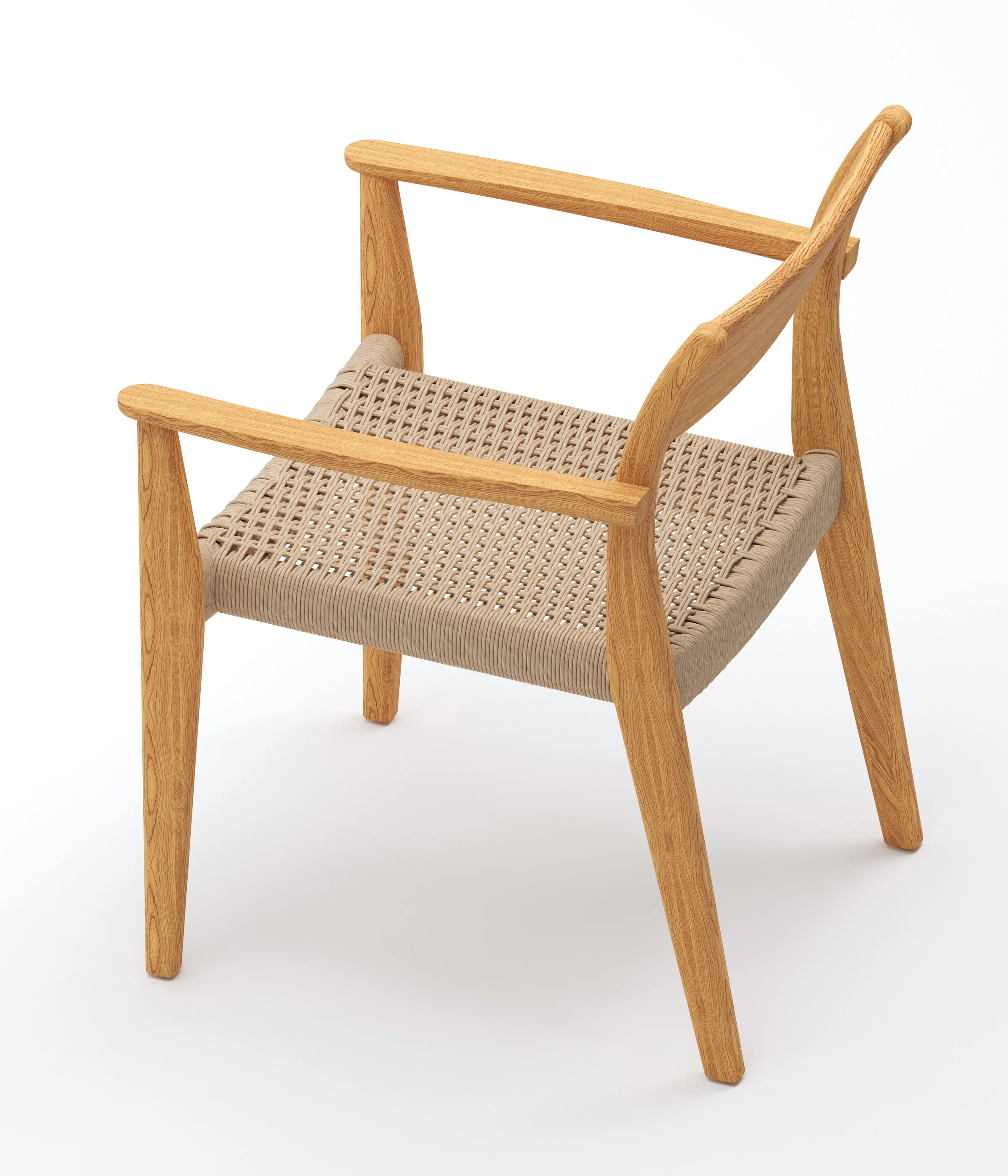 Qty 1 - Grade-A Teak Wood Luxurious Solo / Single Amilo Stacking Arm Chairs #56AMAA