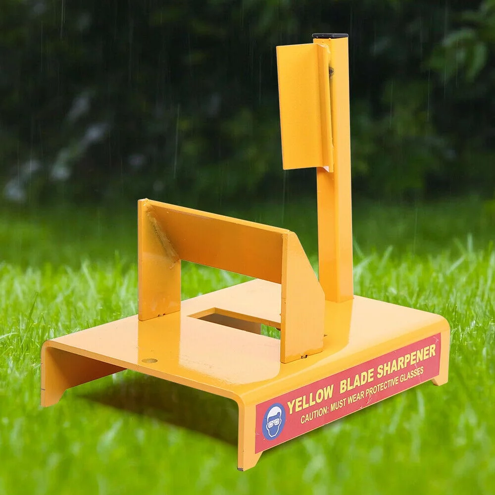 Wuzstar 14 Inche Lawn Mower Blade Sharpener 30°Bevel Sharpening Garden Lawnmower Grinder Holder Stand