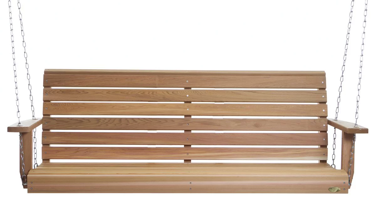 All Things Cedar PS48 Natural Handcrafted Western Red Cedar 4-Foot Porch Swing