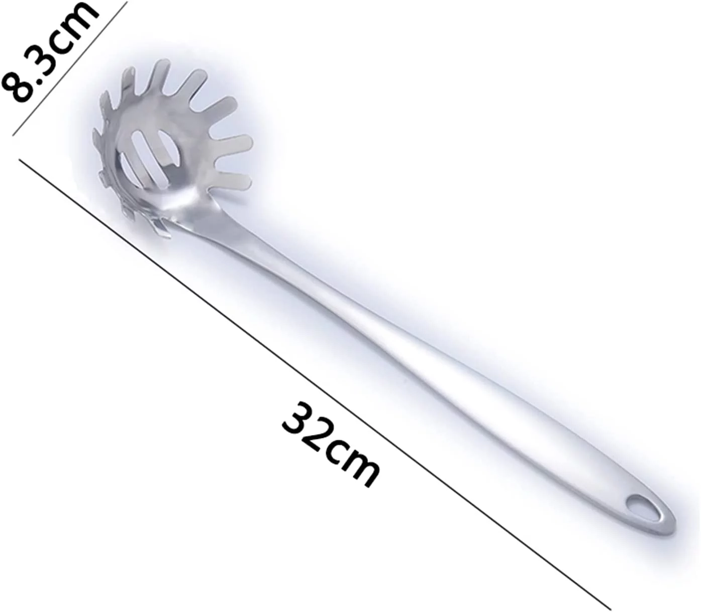 Stainless Steel Pasta Fork Noodle Spoon Egg Scoop Server Heat Resistant Handle Without Hurting The Pot Kitchen Tool