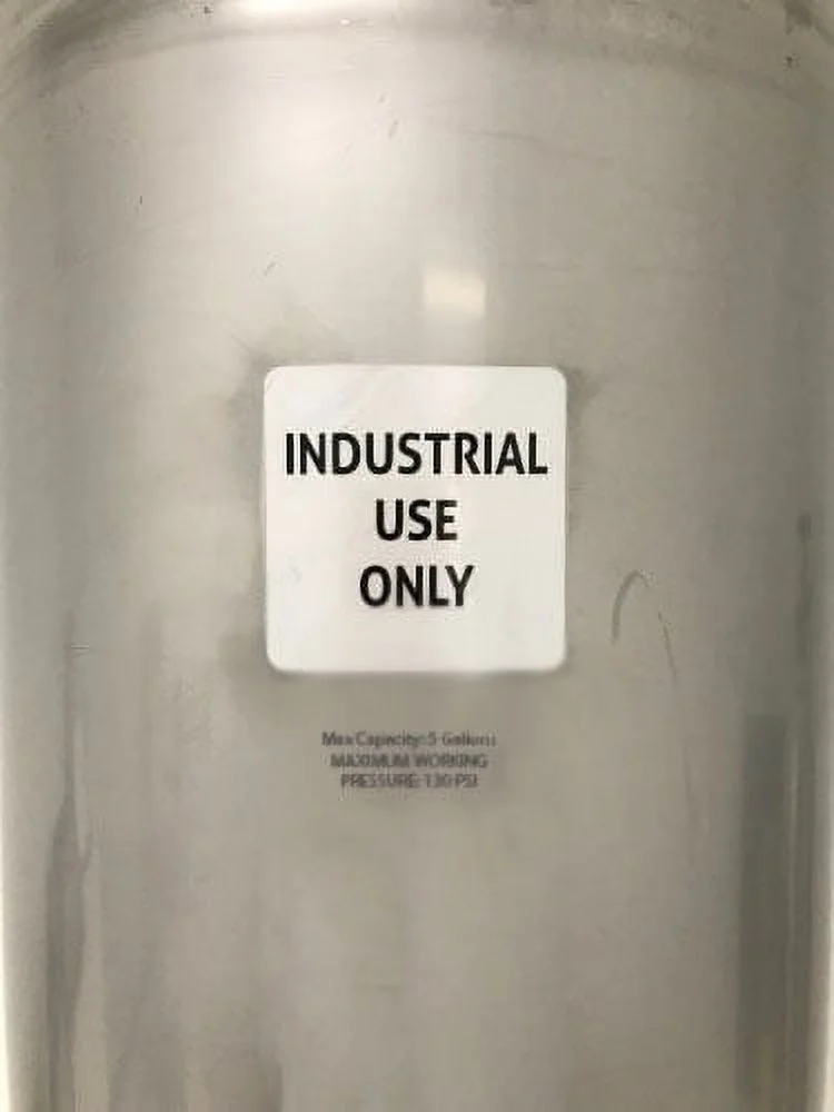New Stainless Steel Pressurized Sprayer Tank - 5 Gallon - 130 PSI - Industrial
