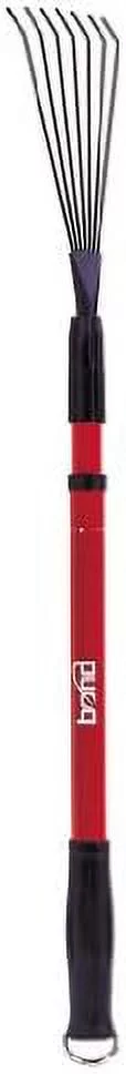 LH013 Fan Rake With Telescopic Handle & Non-Slip Grip, Red