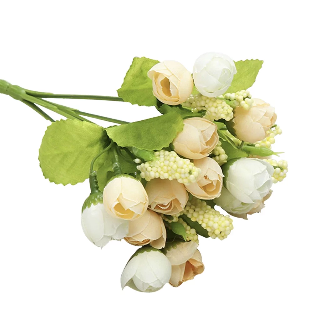 Bunch Fall Home Decor Artificial Dried Cereal Flowers Plants For Autumn Party Wedding Home Decoration New Year Wreath  F16 spring star bud rose light yellow