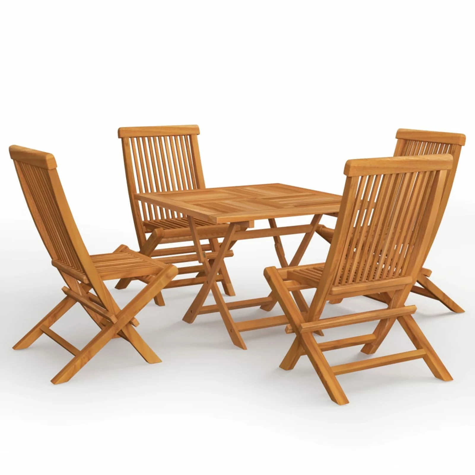 Andoer parcel,Table Set 3059583 Table And Patio Set 5 Piece Patio Teak Wood Set Patio Table SetRewis Furniture Set Chair Chairs WoodenJiaocha Furniture Small Table 4 Chairs Wooden