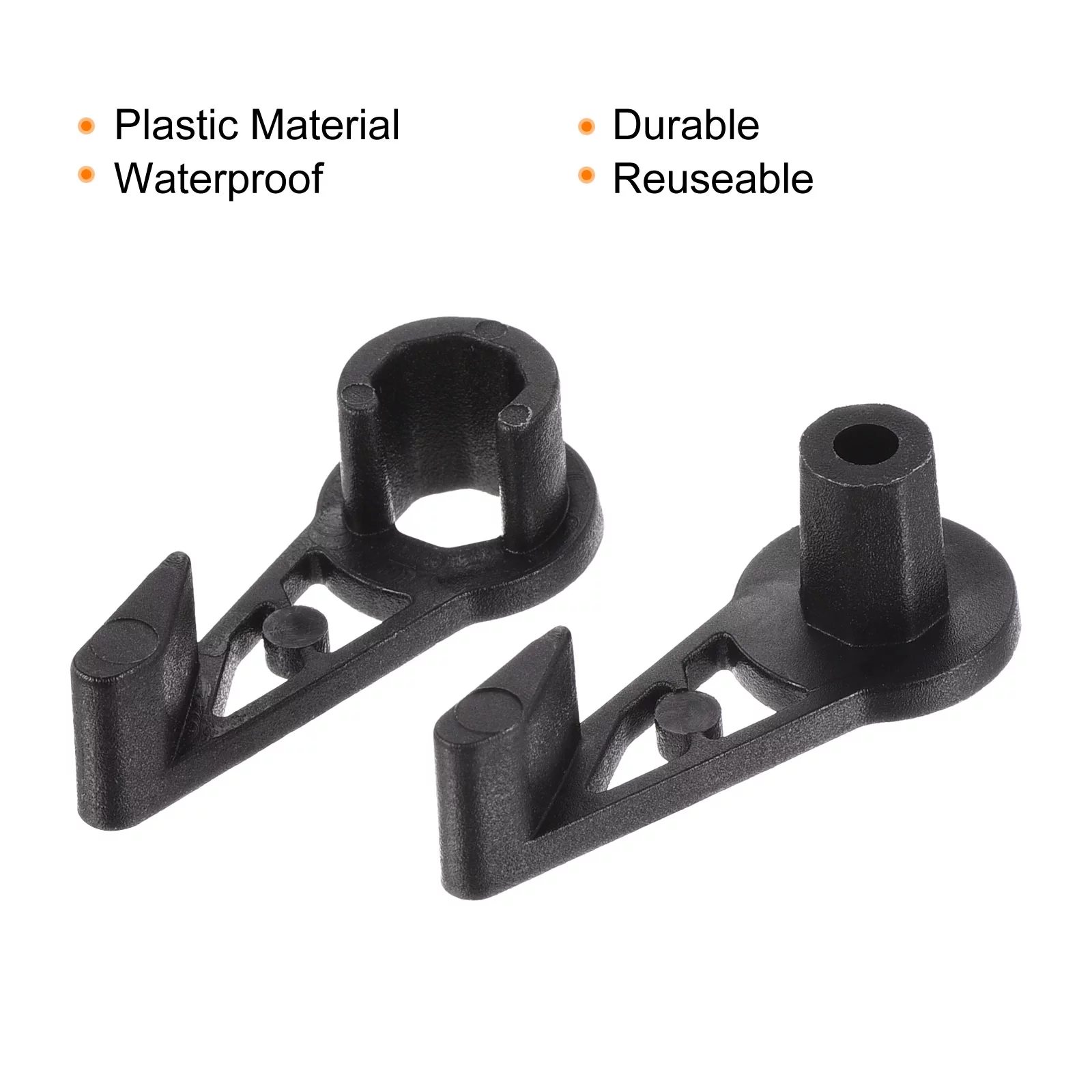 Uxcell 360 Degree Adjustable Plant Bending Clip Fixing Branch Shape Black 40 Pack