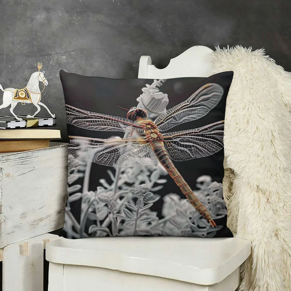 Vllo0ord Beautiful Silhouette，Printed Throw Pillow Cushion Covers Used for Sofa, Bed, Farmhouse, Chair, Dining, Patio, Outdoor,Black and White 12x12in