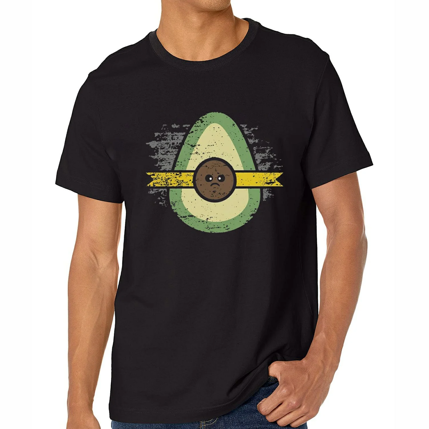 Just a Girl who Loves Avocado Guacamole Vegan Vegetarian Birthday Gift Mens T Shirt Black Small