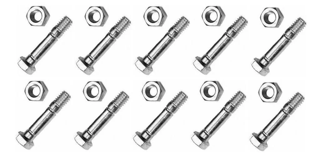 The ROP Shop | (Pack of 10) Shear Bolt For 2004 & Before MTD Auger Drive Two-Stage Snowblower