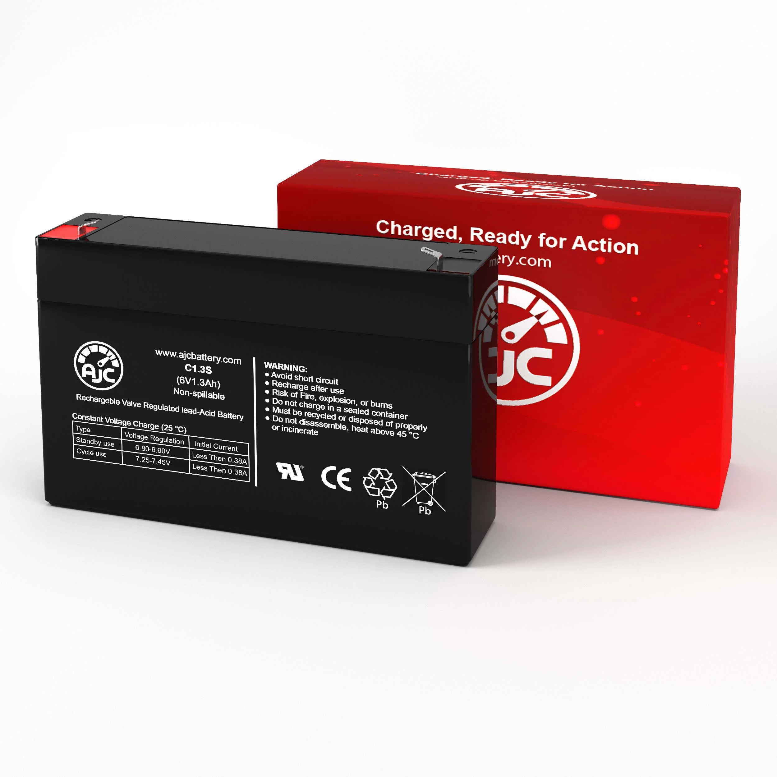 Gilson 3 6V 1.3Ah Lawn and Garden Battery - This Is an AJC Brand Replacement