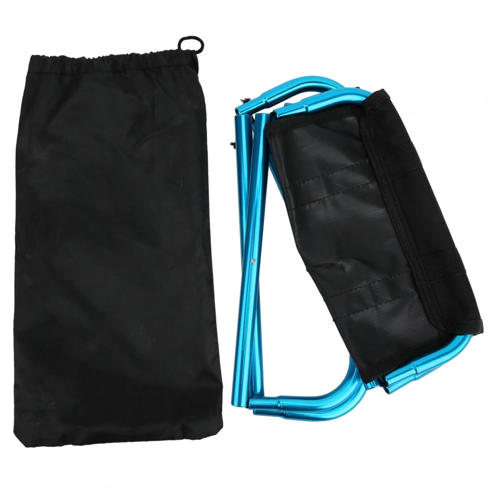 Alupre Blue Outdoor Mini Folding Stool Portable Camping Aluminum Alloy Foldable Chair compatible with Fishing Climbing Barbecue