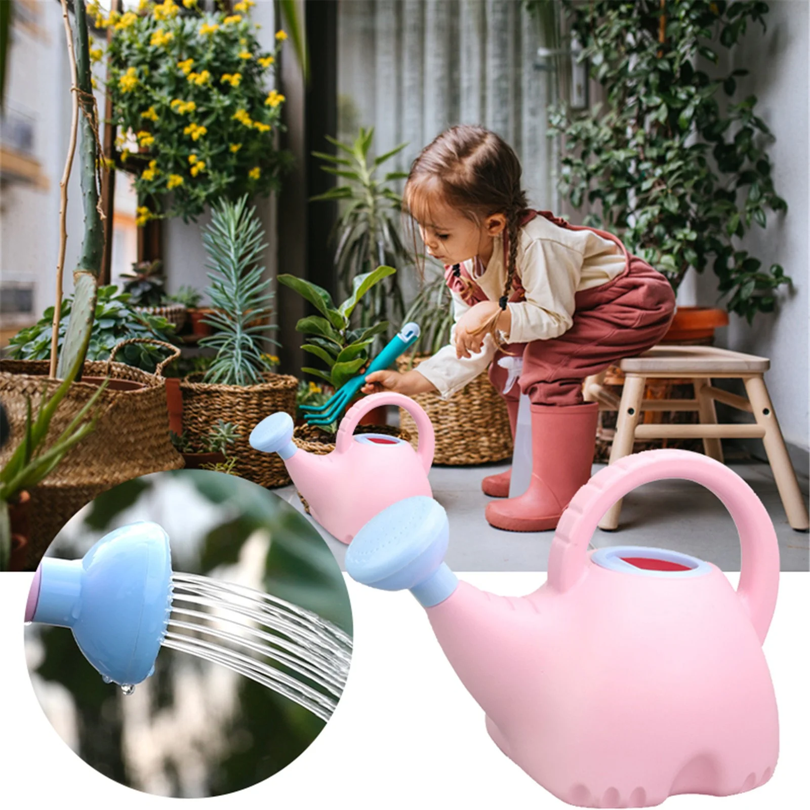 LIJCC Small Watering Can Lightweight Spray Cute Indoor Outdoor Garden Adult Kids Toy Pi-ggy Watering Can Pretend Play Watering Can for Kids