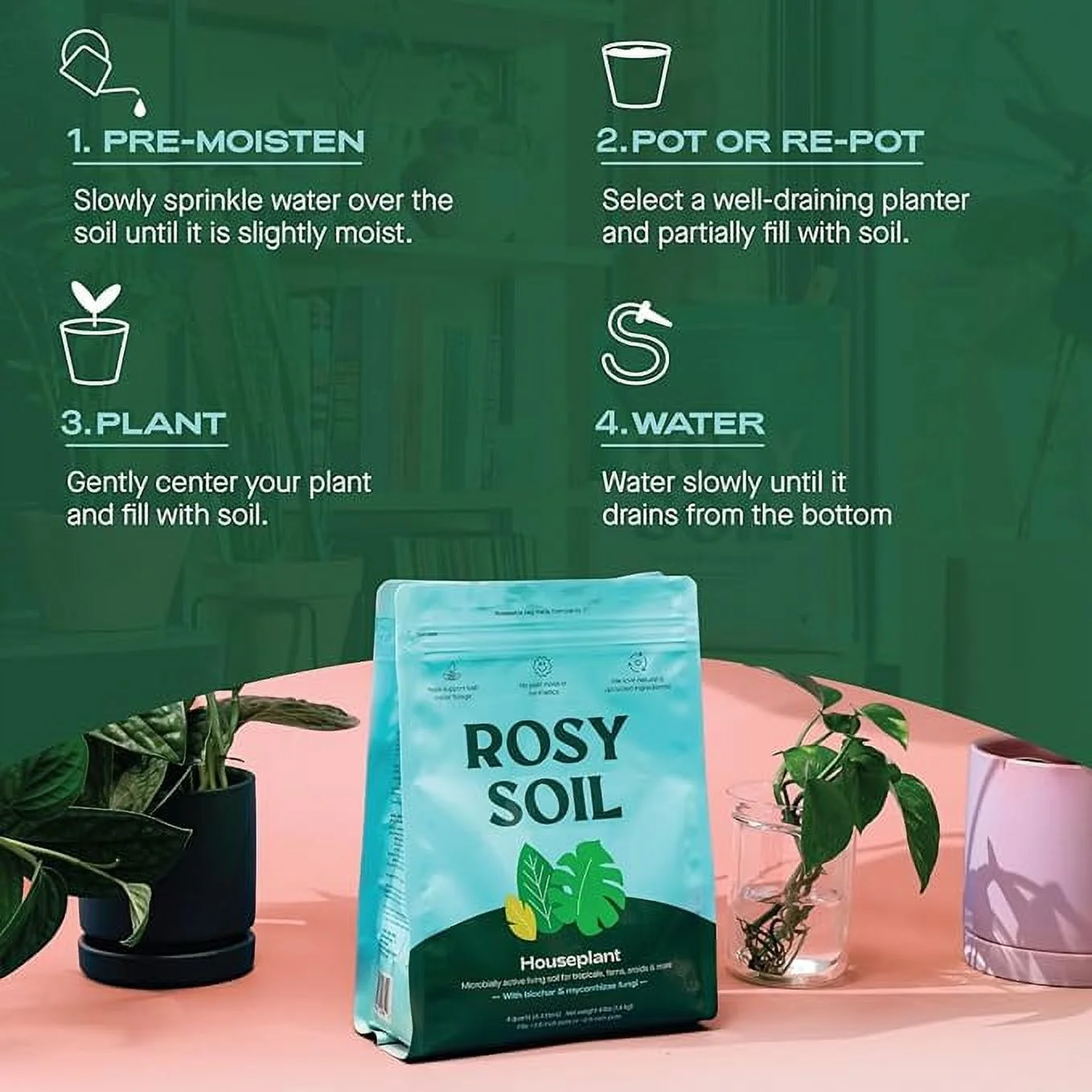 Rosy Soil 4qt Houseplant Mix