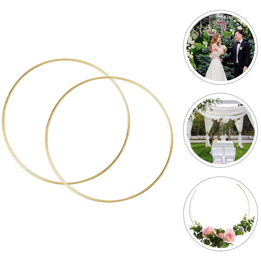 Qumonin Macrame Hoop Rings DIY Crafts Supplies Metal Wreath Frame