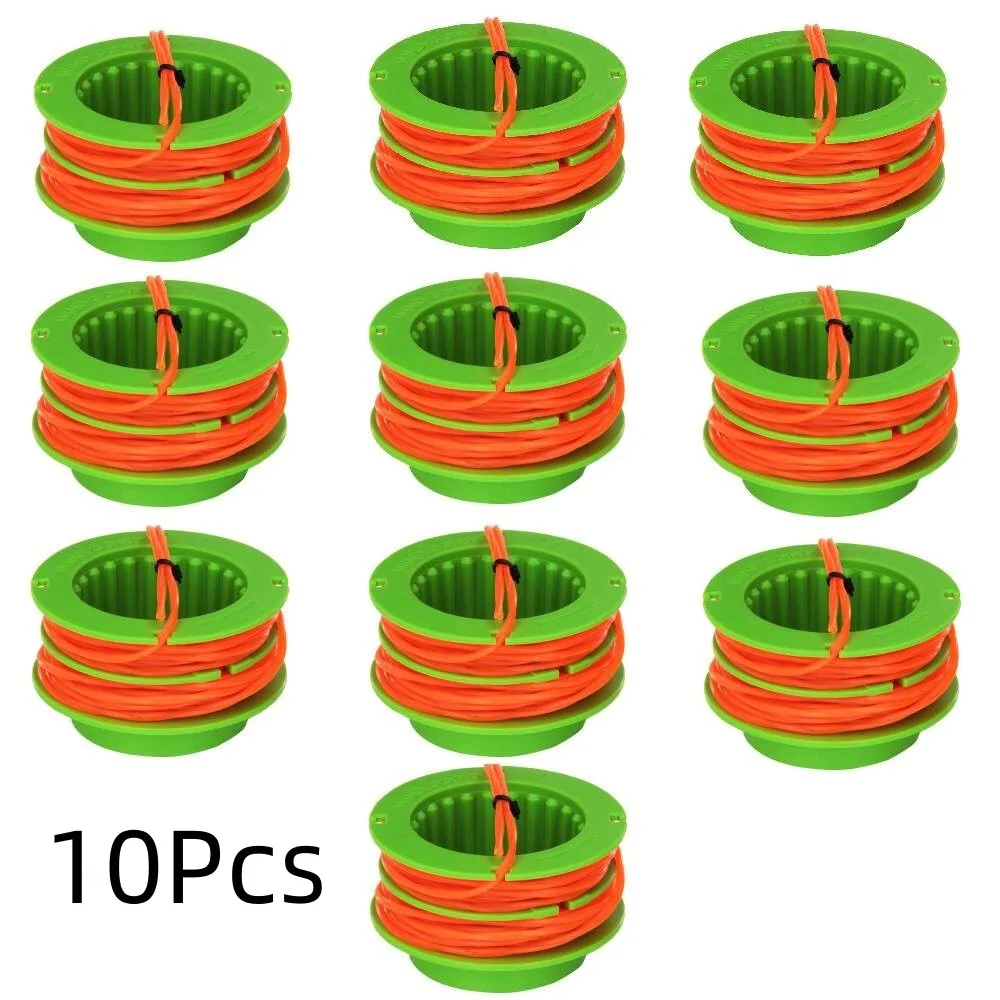 10Pcs AS1300 String Trimmer Spool for EGO 15-Inch ST1500E BC1500E,Pre-Wound Weed Eater Spool,Auto Feed Dual Twist Line 0.095
