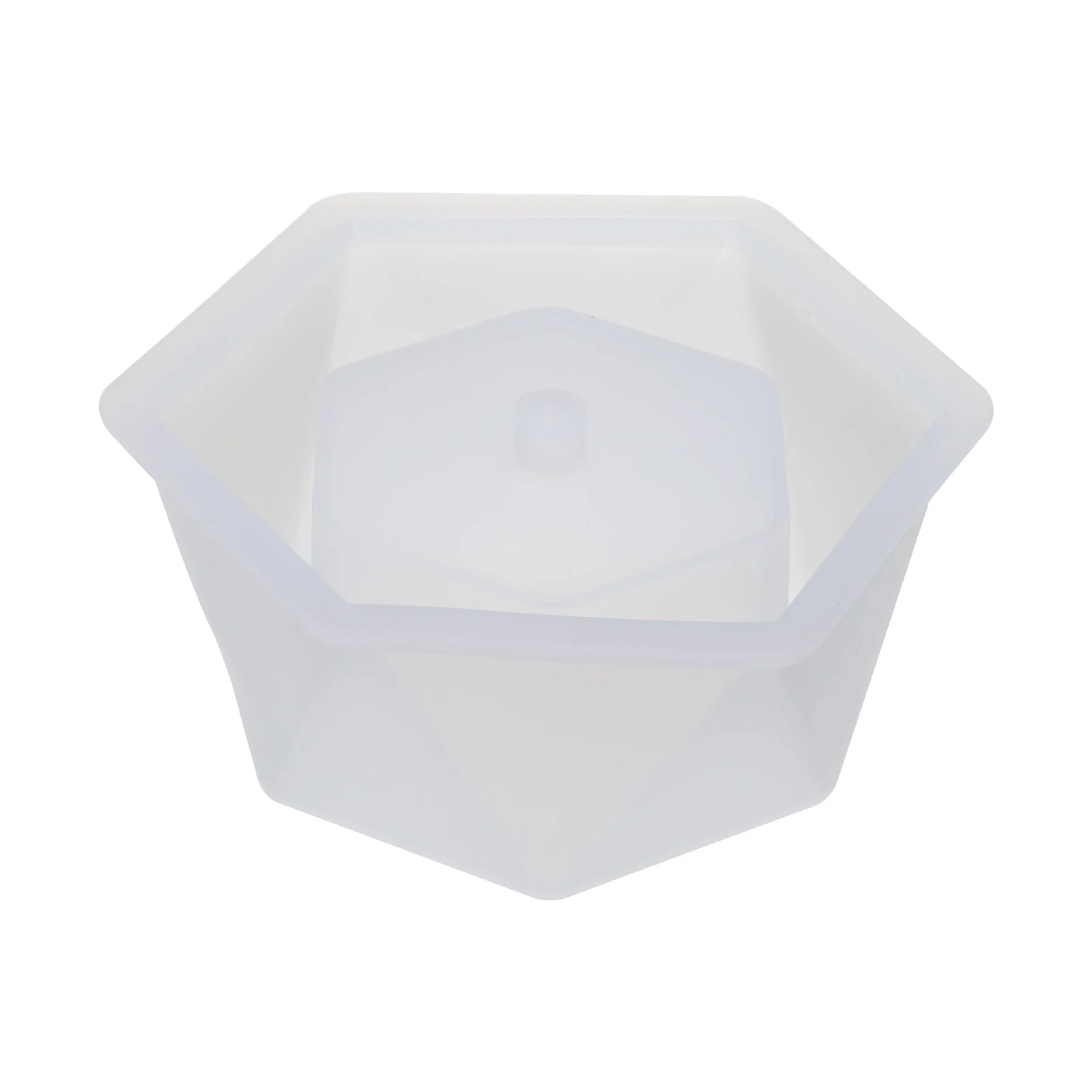 Uxcell Silicone Planter Mold, Hexagon Succulent Plants Mold for Garden Decor, White