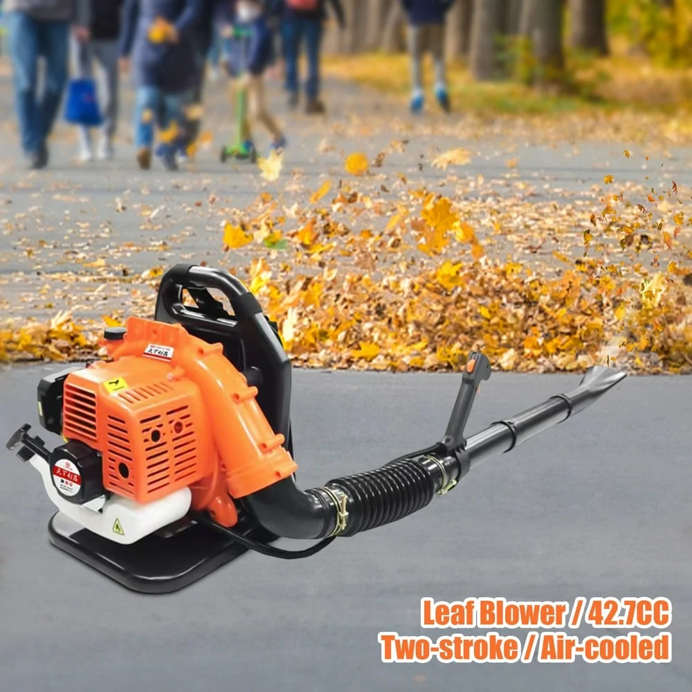 NEWCE 42.7CC 2 Stroke Backpack Leaf Blower Gas Powered 156MPH Leaf Blowers Cordless for Lawn Care Commercial Gasoline Leaf Blower with Harness