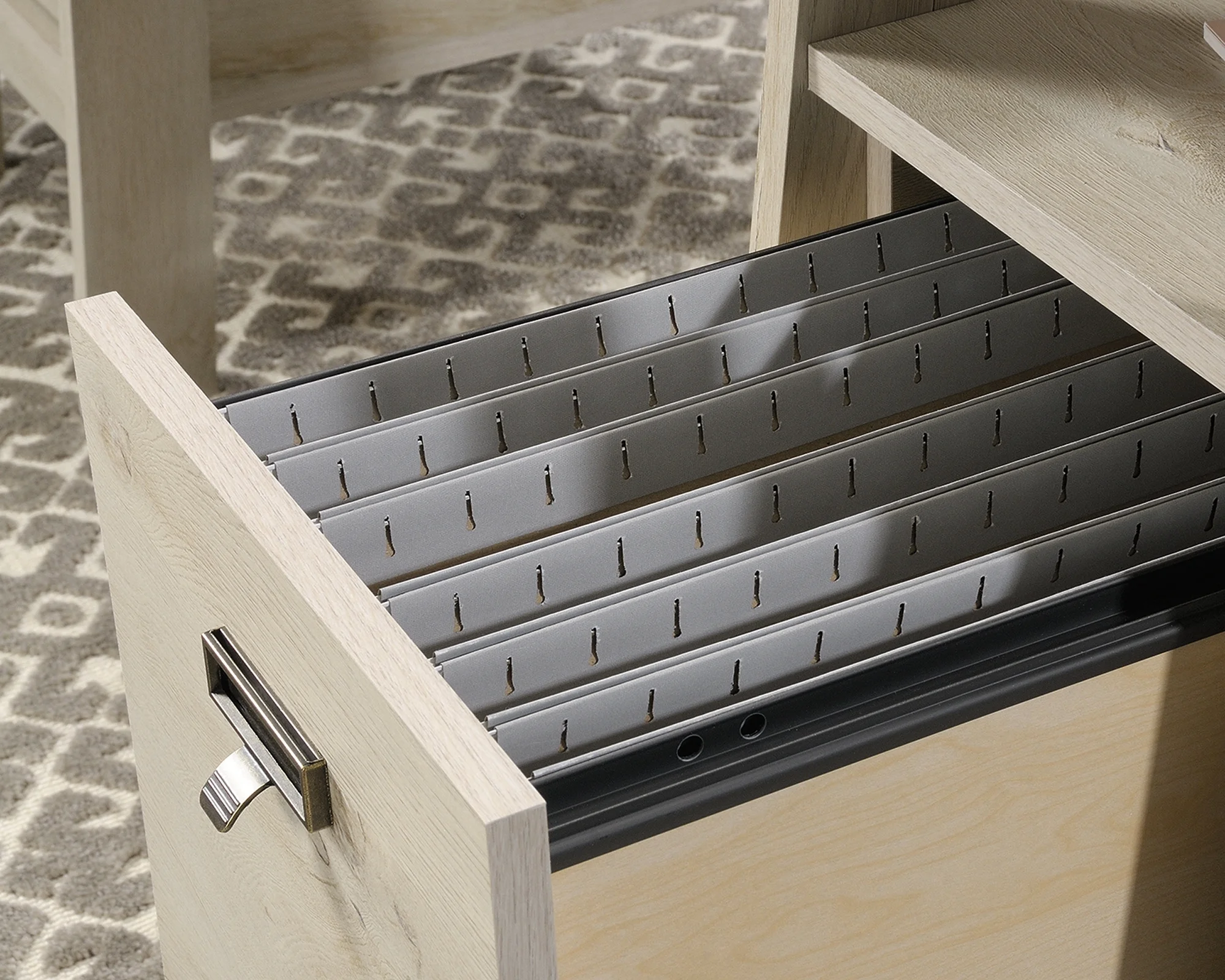 Trestle Executive Desk Chalked Chestnut