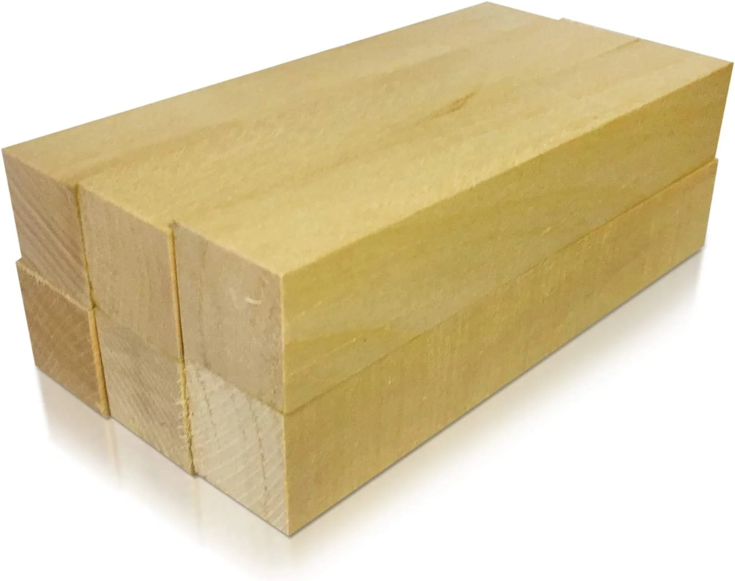 6 Pack Extra Long Basswood Blocks 12 X 2 X 2 Inches Premium Unfinished Soft Wood Blocks for Carving and Whittling