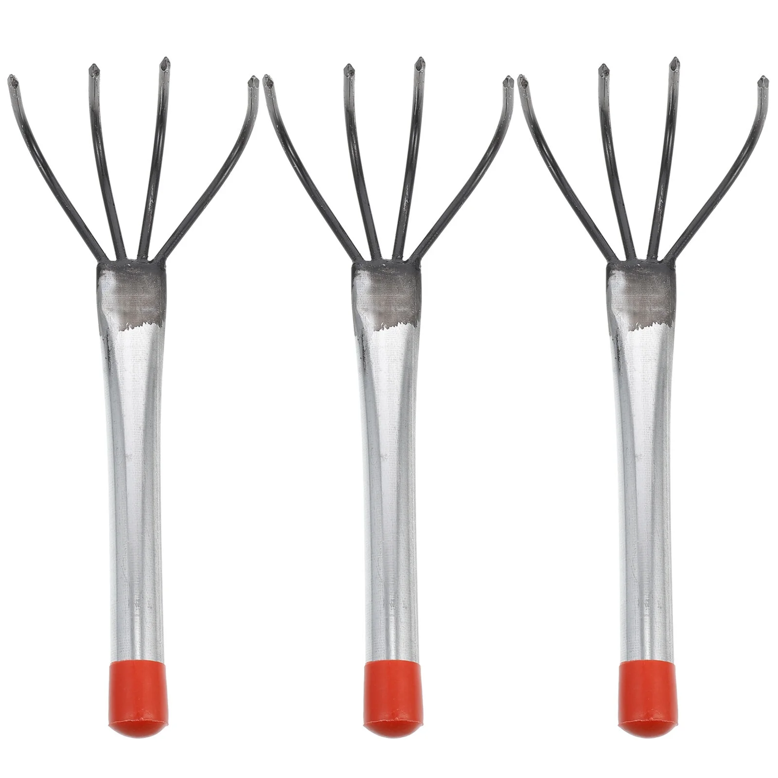 Garden Forks Care Four-tooth Rake Tool Manual Hand Soil Tiller Orchard Steel 4 Claw 3 Pcs