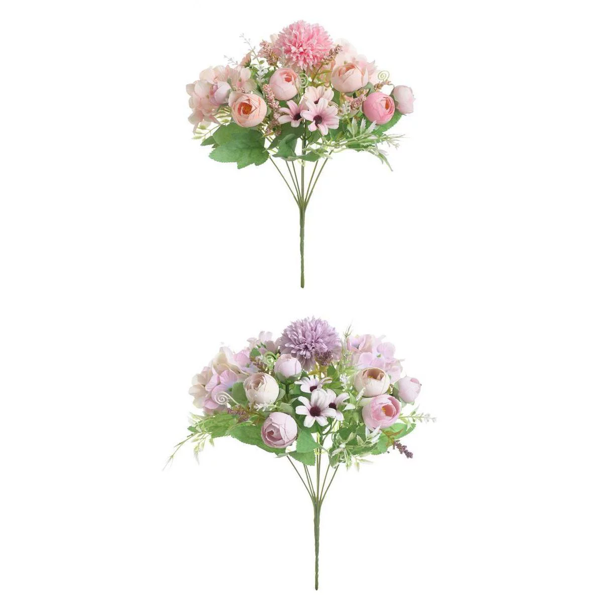 2x Artificial Flowers Hanging Planter for Outdoor Garden Party Decor