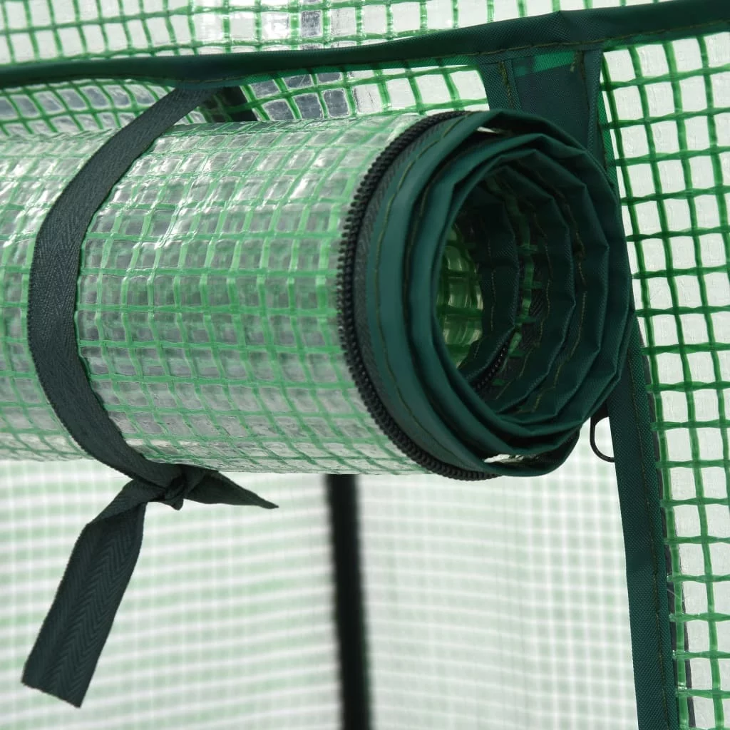 Compact Greenhouse with Roll-Up Door and Shelves - 1 - Organize and protect your plants with this versatile greenhouse!
