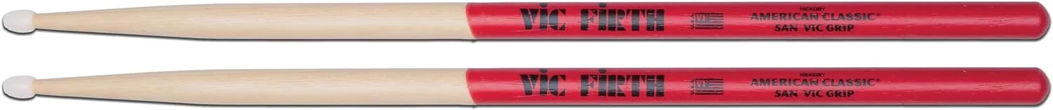 Vic Firth American Classic Drumsticks with Vic Grip, 5A Nylon
