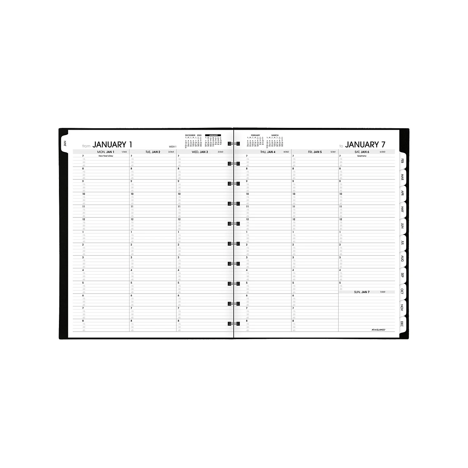 AT-A-GLANCE Move-A-Page 2024 Weekly Monthly Appointment Book Planner Black Large