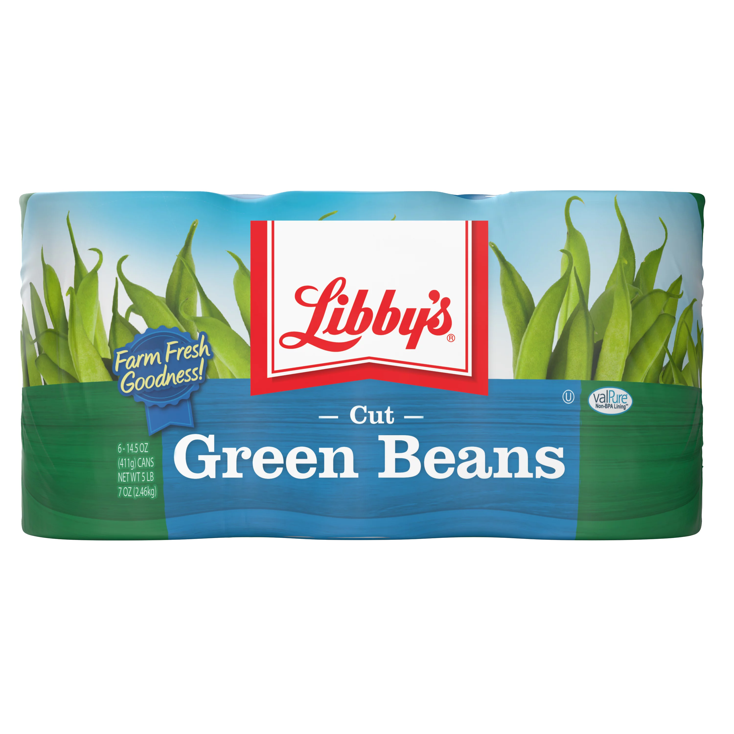 (2 pack) Libby's Cut Green Beans, 14.5 oz, 6 Cans