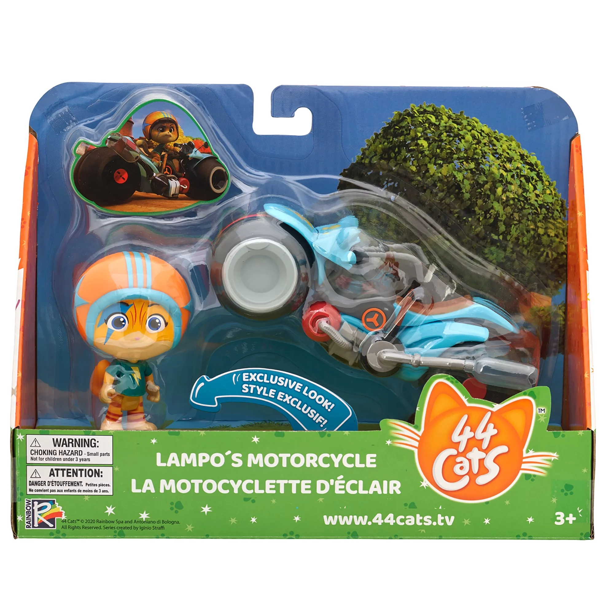 44 Cats Motorcycle Vehicle Playset with Lampo Figure (2 Pieces)