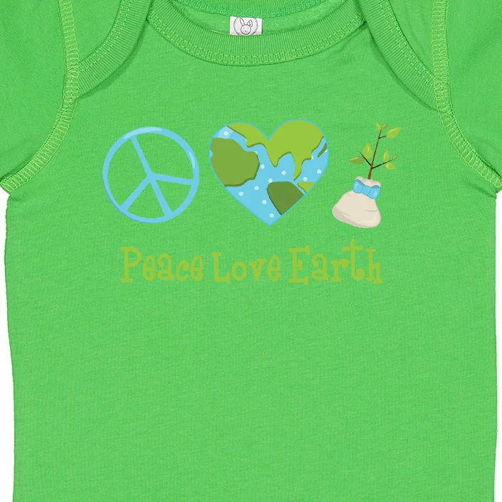 Inktastic Peace Love Earth Girls Baby Bodysuit