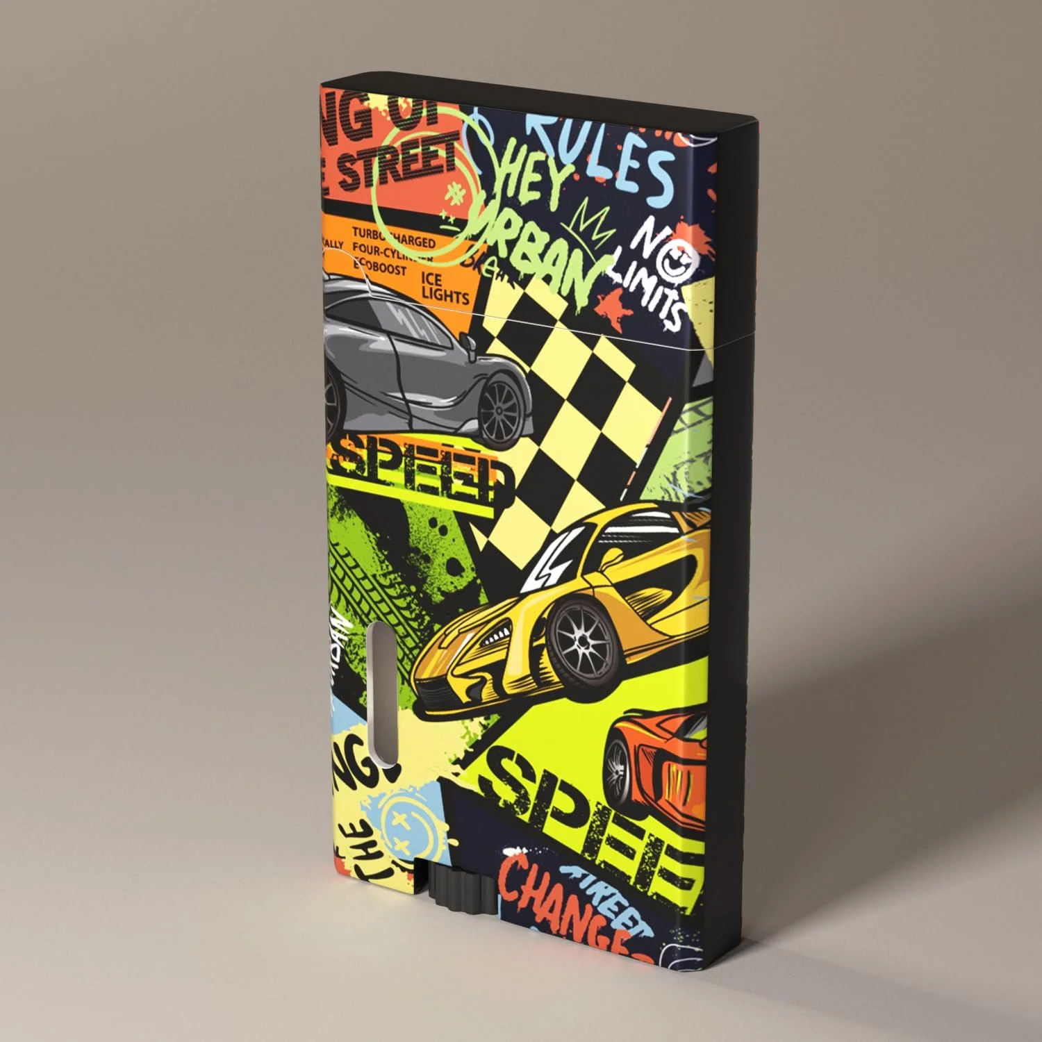 ZORMAN Abstract Graffiti Car Metal Butane Torch Lighter,Jet Flame Cool Windproof Lighters,Jet Torch Adjustable,Refillable Butane Lighter,Kitchen BBQ Candles