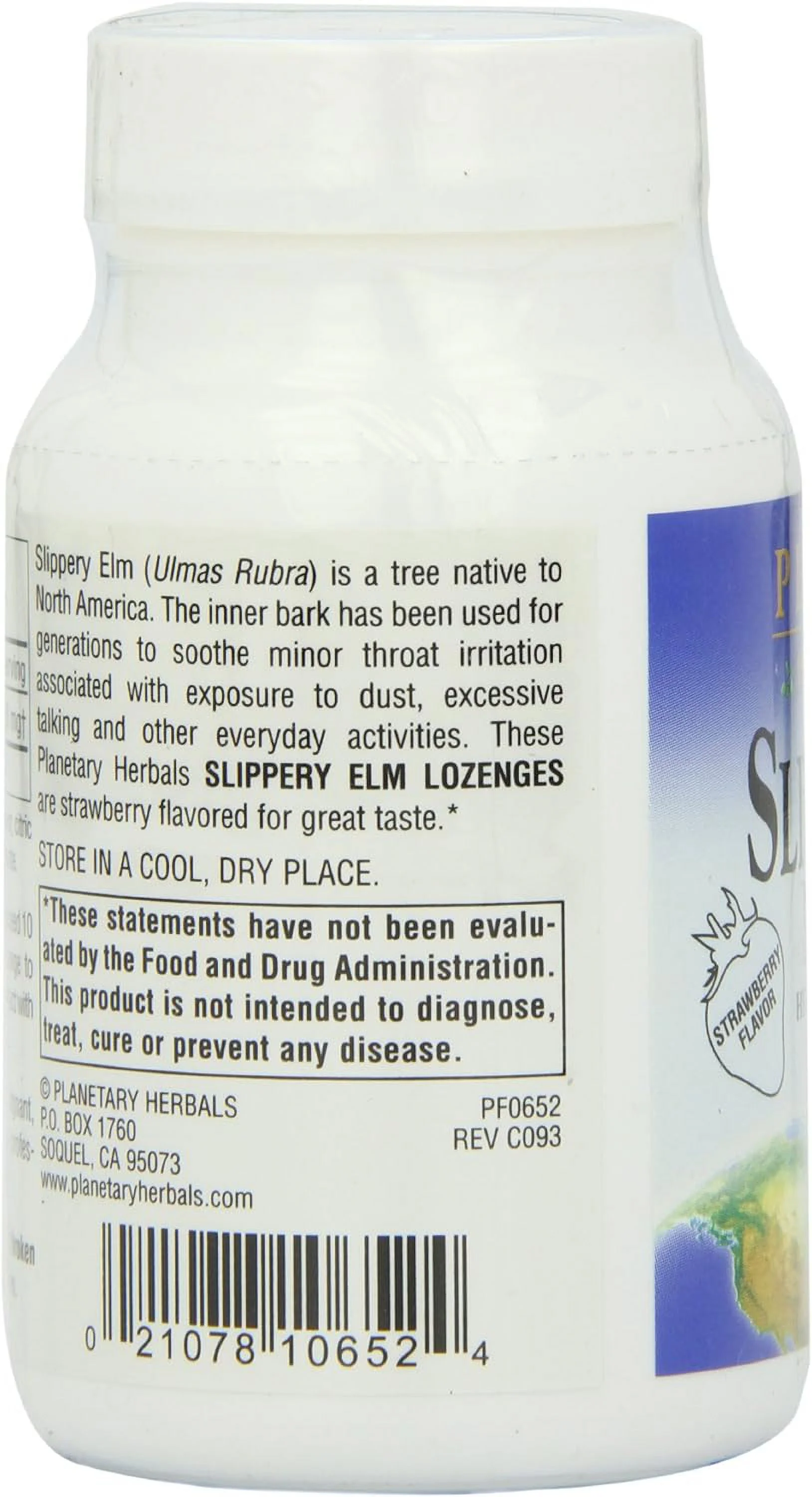 Planetary Herbals Slippery Elm Lozenges Strawberry 100 Lozenge