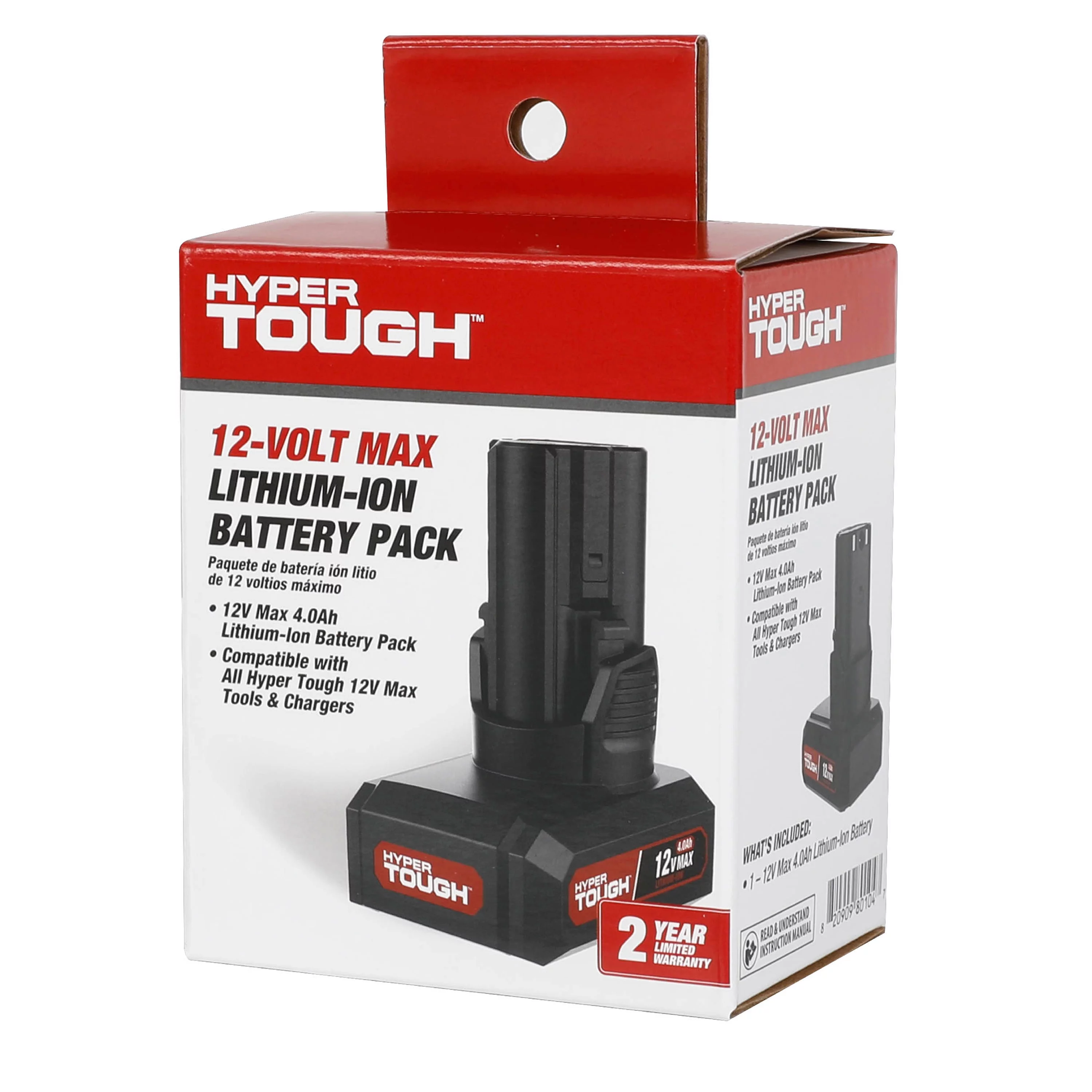 Hyper Tough 12V Max Lithium-Ion 4.0Ah Battery, Model 80104