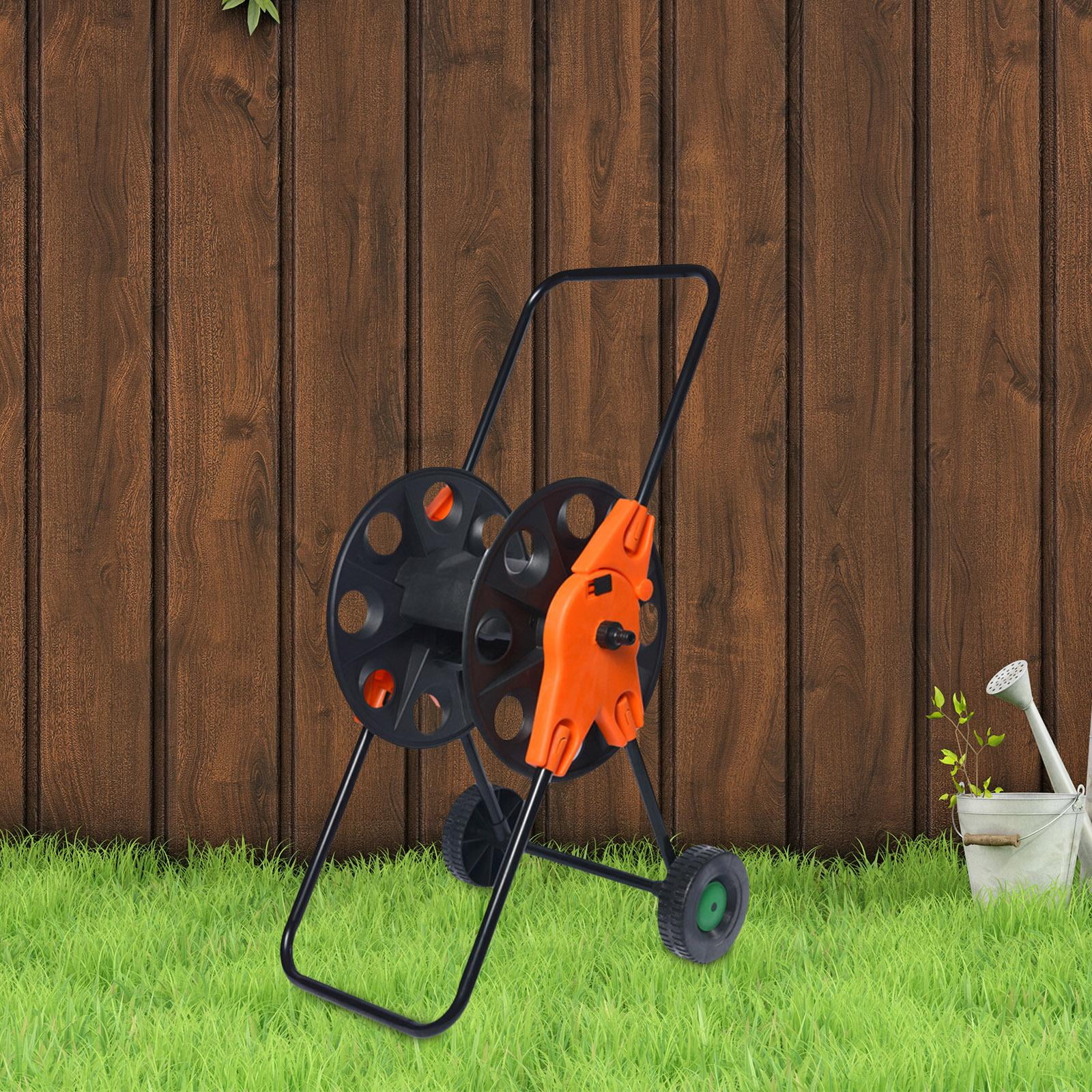 SunniMix Hose Reel Cart Gardening Tool Pipe Organizer for Patio Outdoor Cleaning Farm