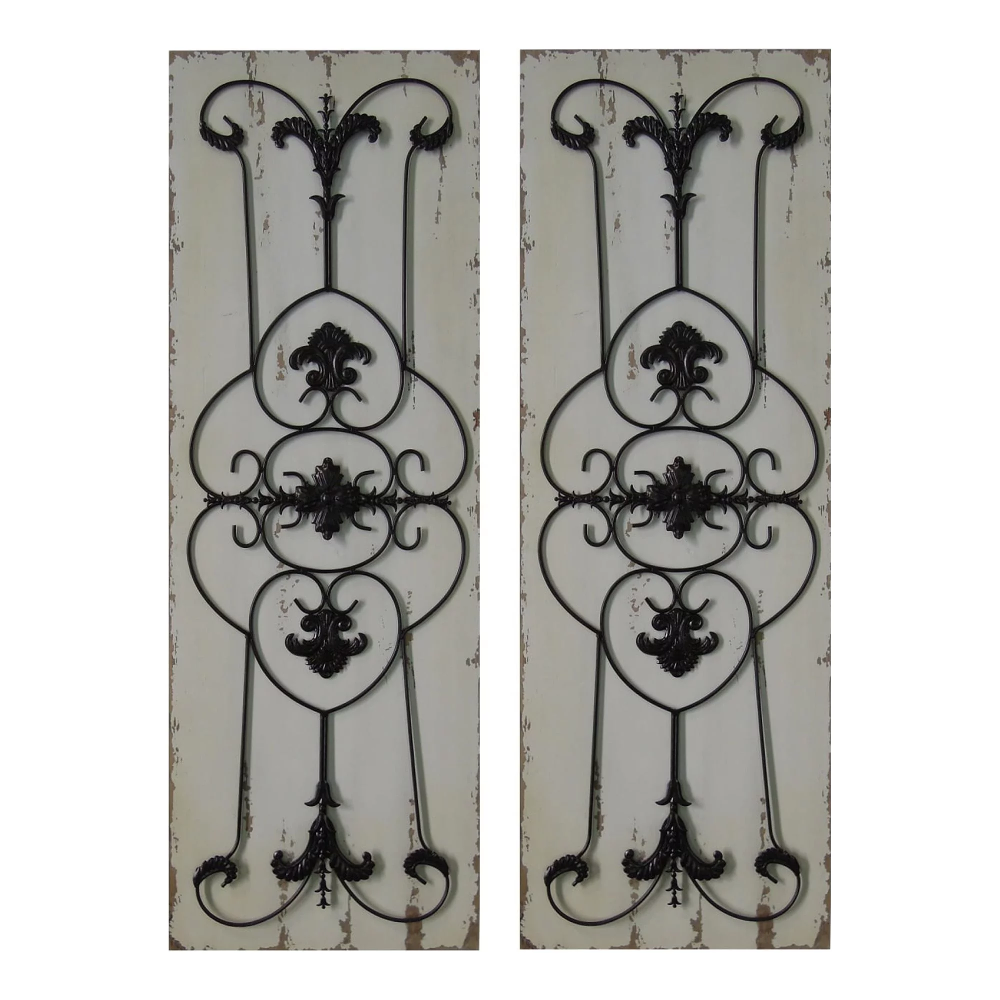 Scroll Wall Dcor Panels, Set of 2