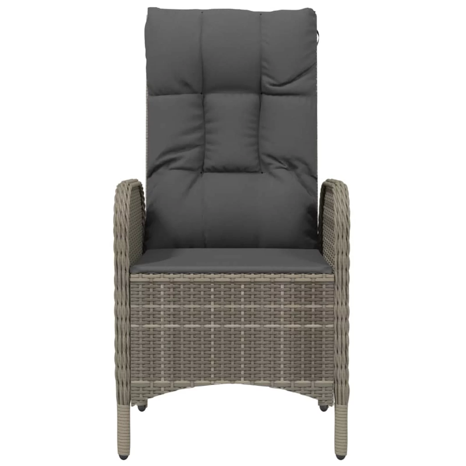 moobody Patio Chairs 2 pcs Poly Rattan Gray