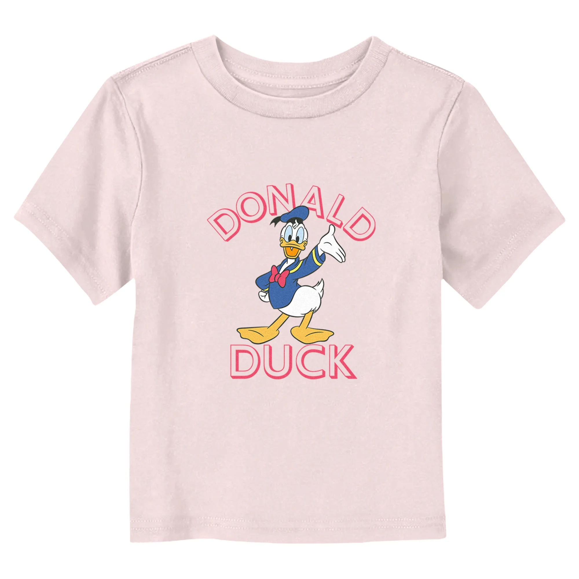 Toddler's Mickey & Friends Donald Duck Wave Pose  Graphic Tee Light Pink 3T