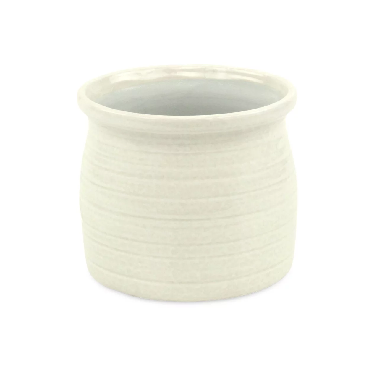 Home Decor White curved ceramic planter