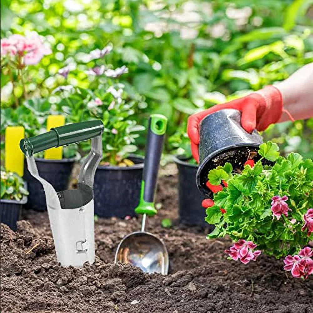 Kumprohu Bulb Planter Tool - Bulb Planter Tool Handheld | Bend Free Tool Gardening Bulb Transplanter Tool with Short Handle for Planting Flowers