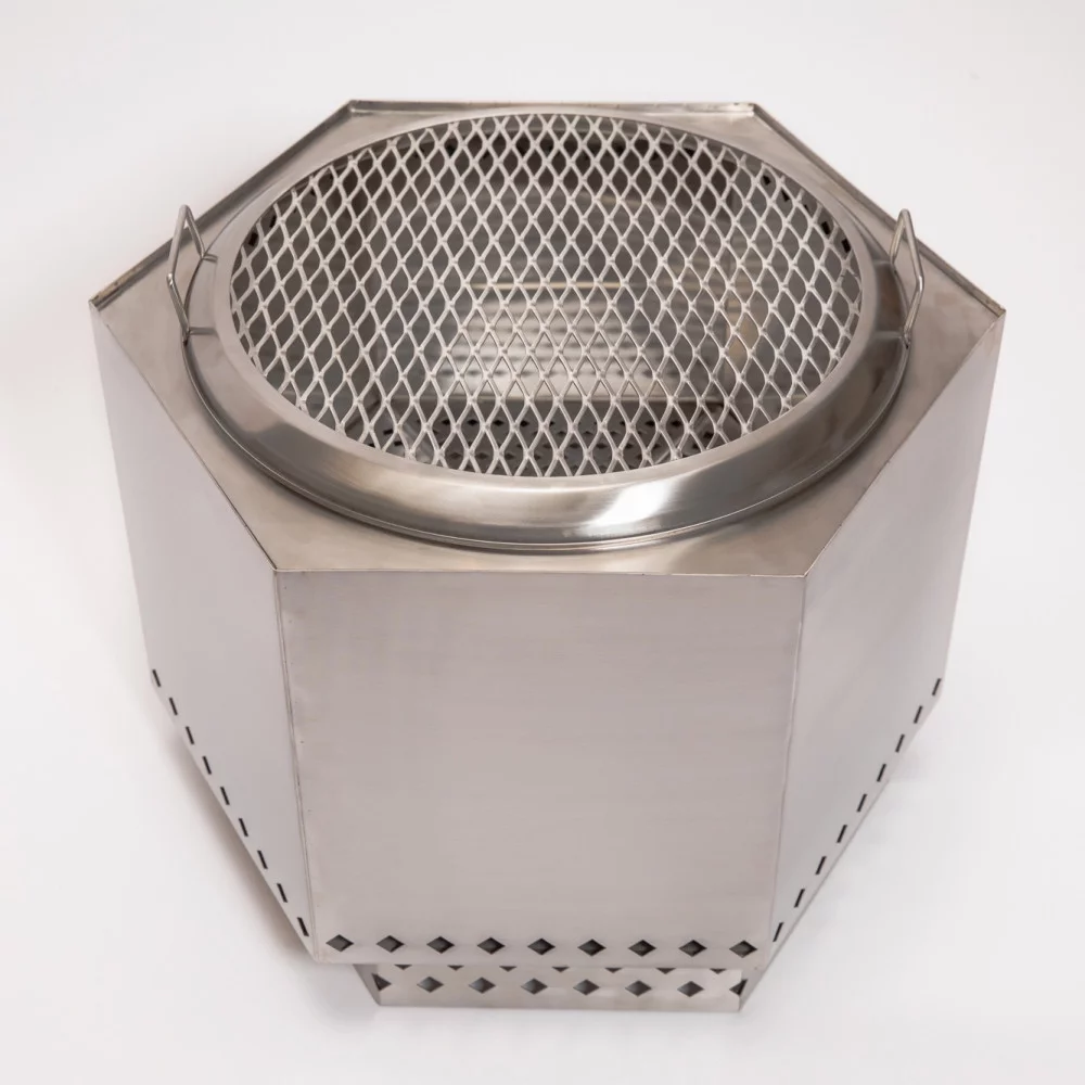 Dragonfire Firepit Bundle Smokeless Stainless Steel 23.5In