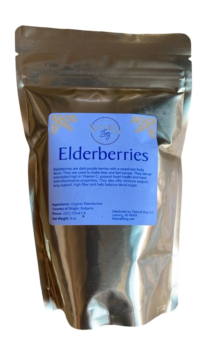 Natural Zing Elderberries, 8 oz