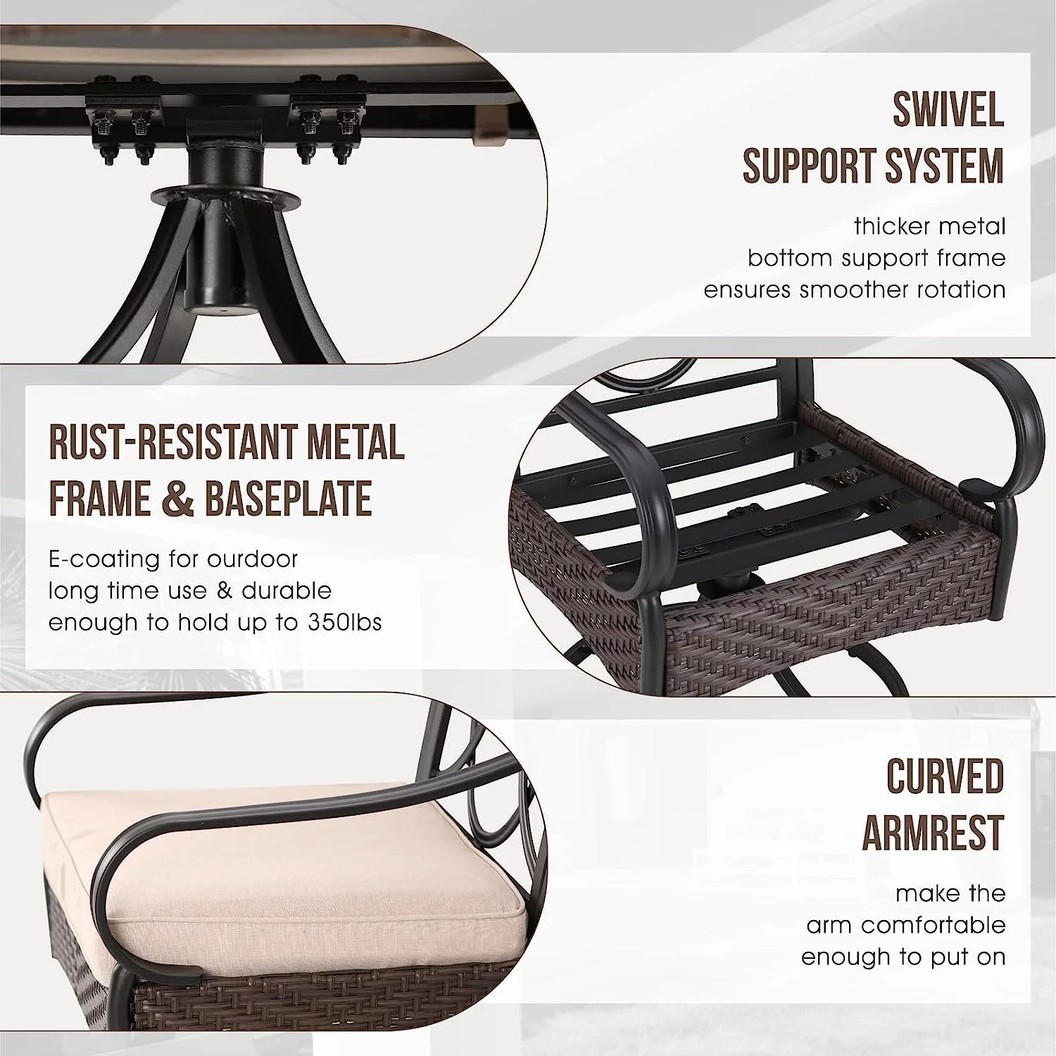 Zuri Furniture Draper Leather Executive Chair with Aluminum Frame- Black